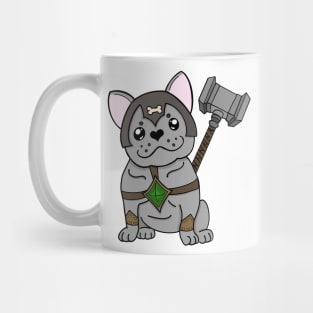 Frenchie Fighter | Barbarian | French Bulldog | Fantasy Art | DND Dogs Mug